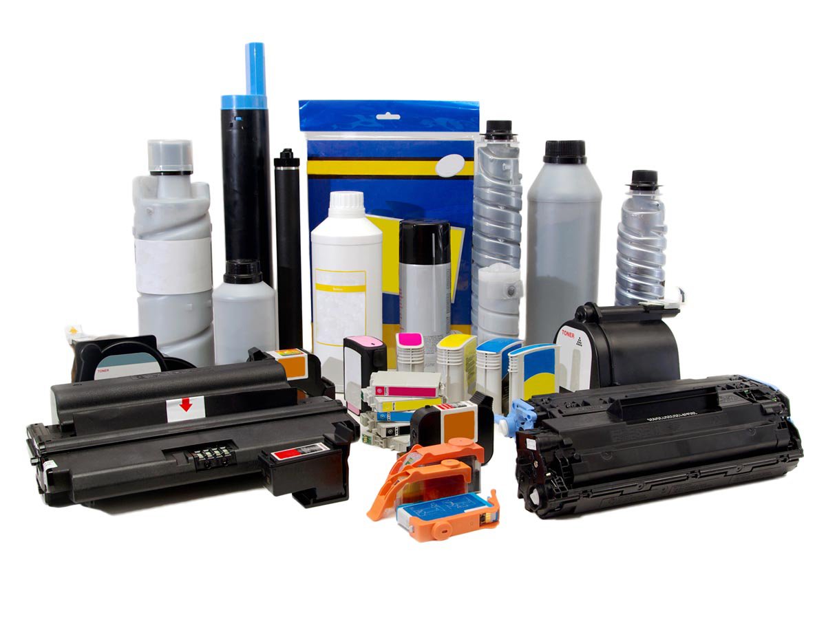 Tinte und Toner Pack und Papier